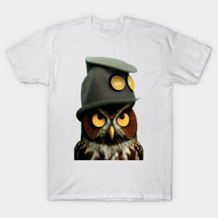 An Intellectual Owl in the Hat T-Shirt